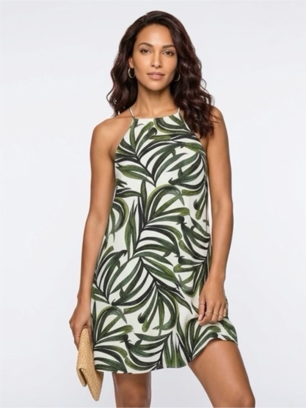Show Me Your Mumu Tropical Halter Dress High Low Resort Vacation Size L